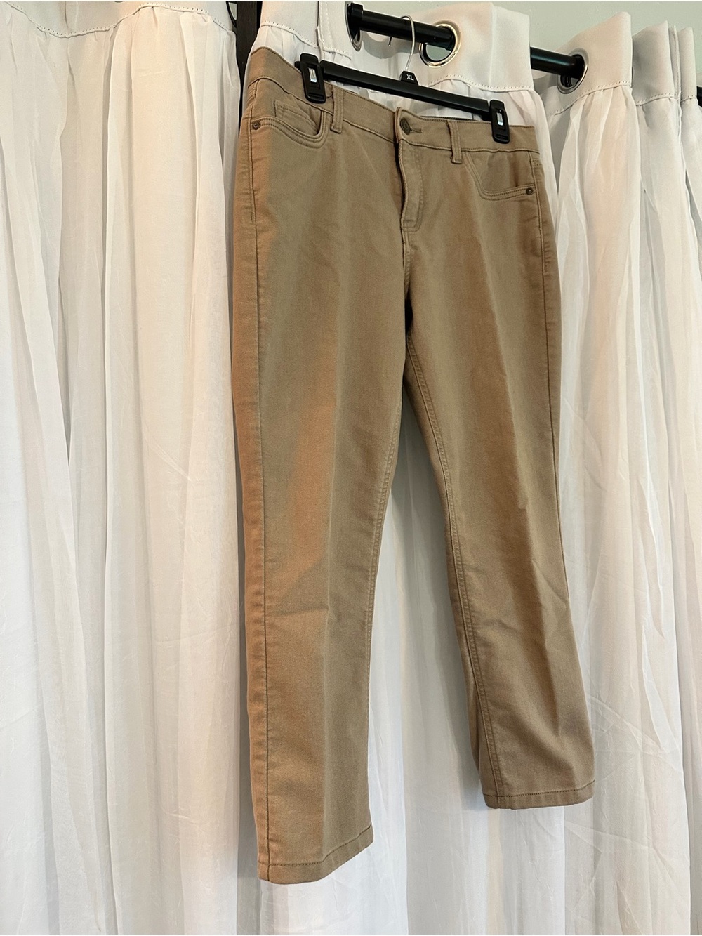 Liz Claiborne Women’s Straight Leg Slim Pants in Khaki